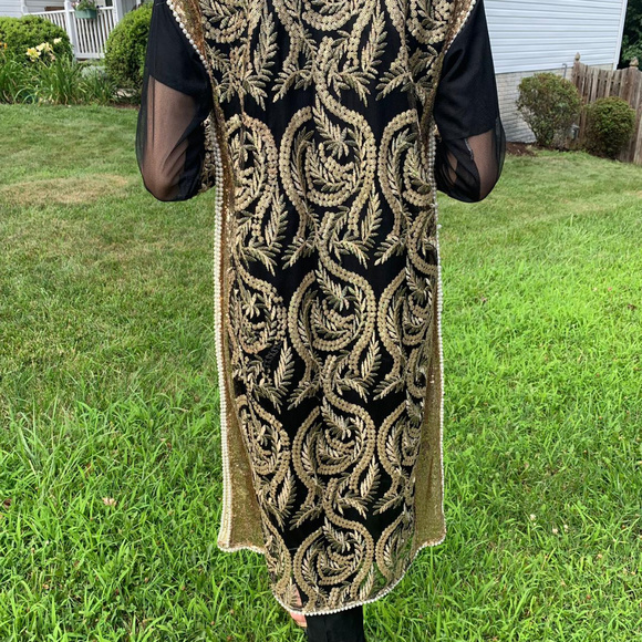 black and gold ethnic dresses